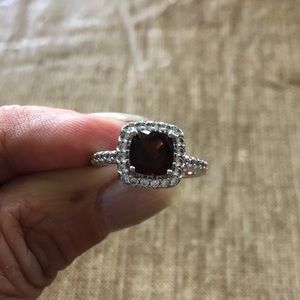 Sterling Silver .925 Purple STONE Ring SZ 7.5